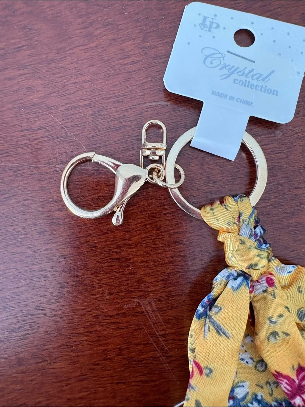 Yellow Floral Scarf Keychain NEW!